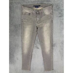 Ralph Lauren Sport Jeans Womens 27 Gray Skinny Faded Denim Mid Rise Stretch